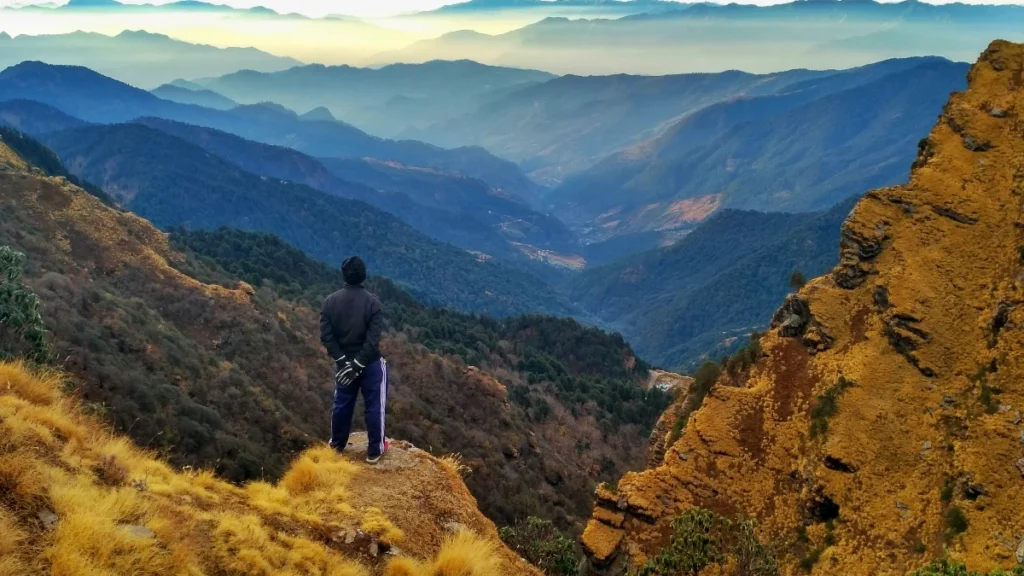 Landscape view from Chopta Tungnath Chandrashila trek