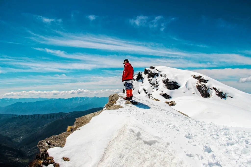 Snow view from Chopta Tungnath Chandrashila Trek