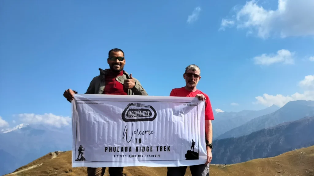 Phulara Ridge Trek view with Client summit